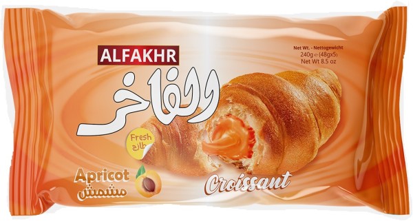 alFakhr Croissant Aprikos 48 g x 5 Stk x 16 Kartong