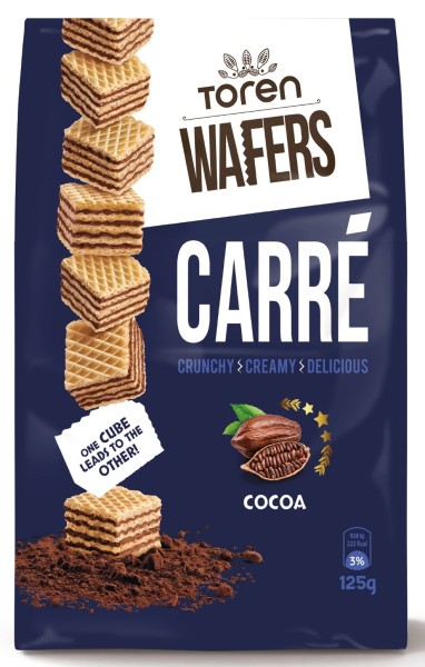 WAFERS CARRE COCOA 125 g x 24 Stk