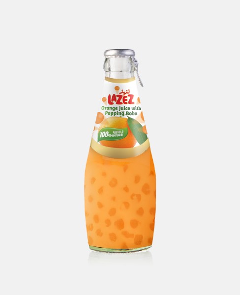 Lazez Orange Juice with Popping Boba 290ml x 24