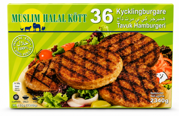 Muslim kylling burger x 6