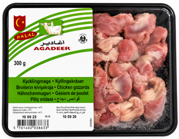 Agadeer Kylling Mage 300g x 12 Stk