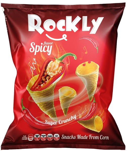 Rockly Chips – Spicy Flavored 18 g x 108 Stk